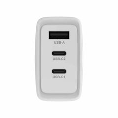 Blu Element Wall Charger 3 Port 65W PD 2 USB-C & USB-A White