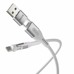 Statik PowerPivot Pro Nylon Braided Charge/Sync Cable USB-C to USB-C 3.3ft White