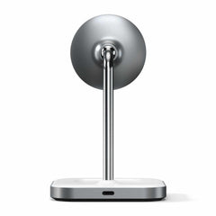Satechi Qi Aluminum 2-in-1 Magnetic  Wireless Charging Stand Space Gray