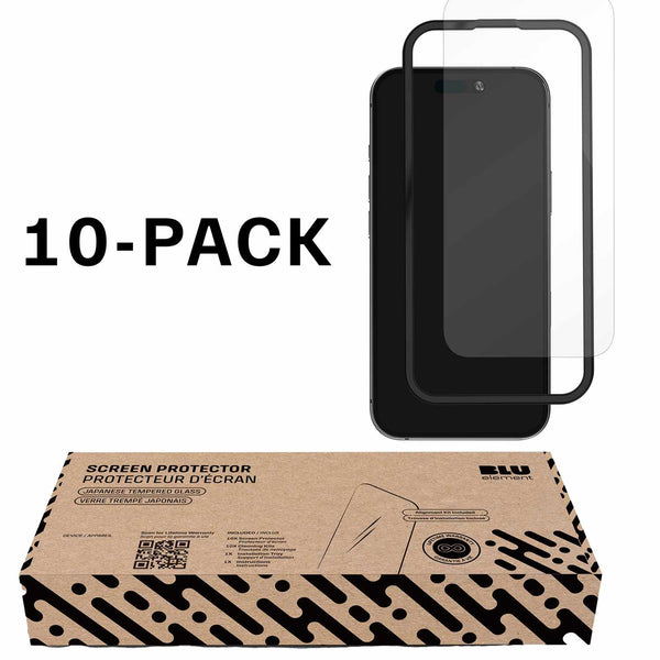 Blu Element Tempered Glass Screen Protector 10-Pack for iPhone Air in Bulk Packaging