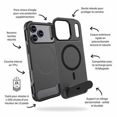 Blu Element Armour Ultra MagSafe w/Kickstand Case Black for iPhone 18 Pro Max/17 Pro Max