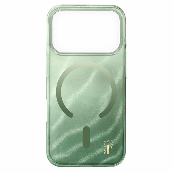 Ideal of Sweden Glitter Glow MagSafe Case Sage Green for iPhone 17 Pro