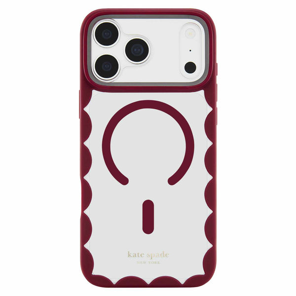 Kate Spade Scallop MagSafe Case Cherry Glaze for iPhone 18 Pro Max/17 Pro Max