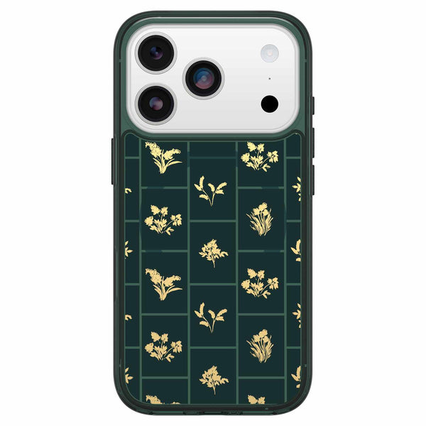 OtterBox Symmetry Clear MagSafe Case w/Camera Control Golden Bloom (Green) for iPhone 17 Pro